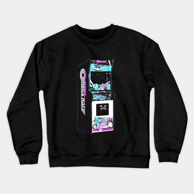 Omega Race Retro Arcade Game Crewneck Sweatshirt by C3D3sign